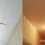 Plaster Ceiling Repair - Before & After