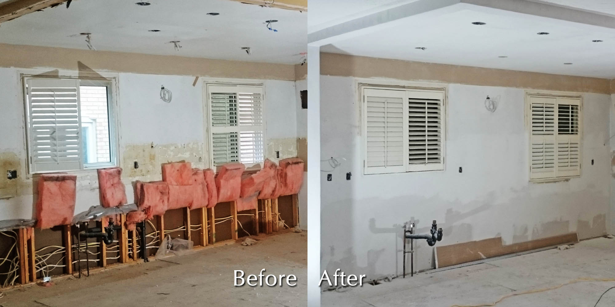 Kitchen Wall and Ceiling Drywall Finishing and Repair